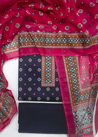 PDC-0767- 3 Piece Cotton Printed UnStitched Suit