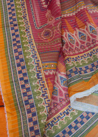 Bin Saeed Fabric - PDE-0026- 3 Piece Lawn Embroidered UnStitched Suit