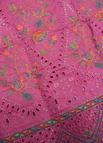 Bin Saeed Fabric - PDE-0093- 3 Piece Lawn Embroidered UnStitched Suit