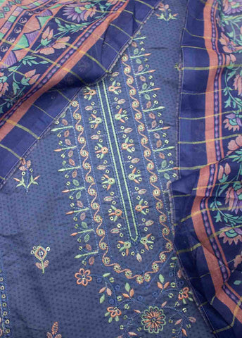 Bin Saeed Fabric - PDE-0094- 3 Piece Lawn Embroidered UnStitched Suit