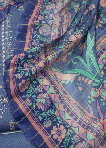 Bin Saeed Fabric - PDE-0094- 3 Piece Lawn Embroidered UnStitched Suit