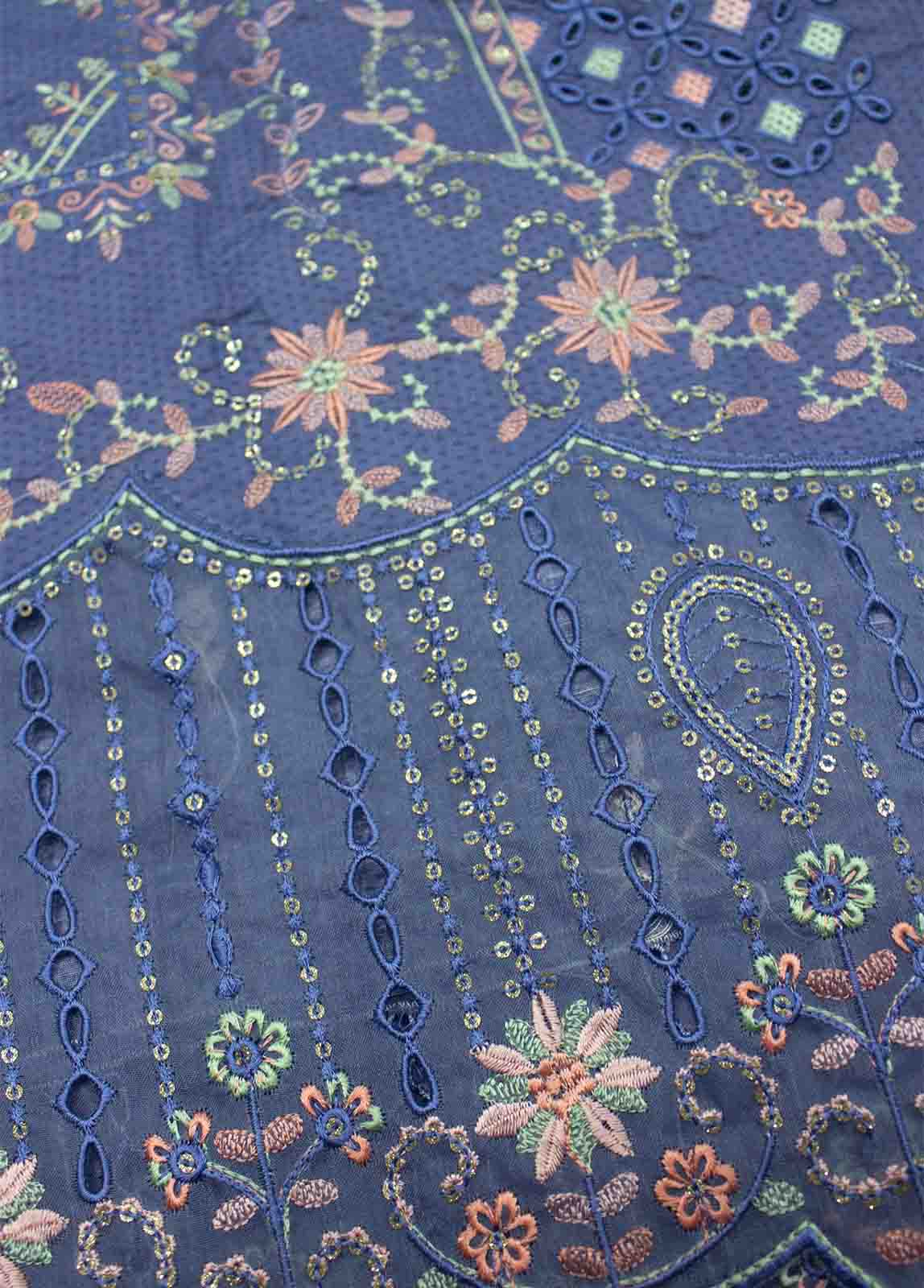 Bin Saeed Fabric - PDE-0094- 3 Piece Lawn Embroidered UnStitched Suit