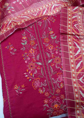 Bin Saeed Fabric - PDE-0095- 3 Piece Lawn Embroidered UnStitched Suit