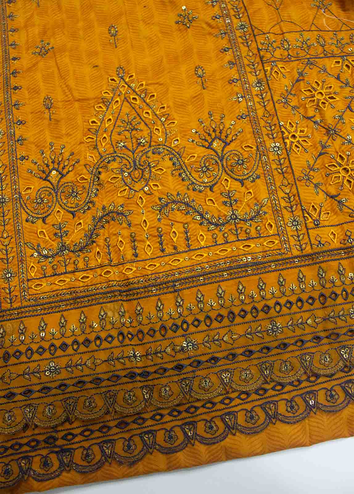 Bin Saeed Fabric - PDE-0099- 3 Piece Lawn Embroidered UnStitched Suit