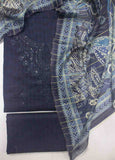 PDE-0100- 3 Piece Embroidered Cotton UnStitched Suit