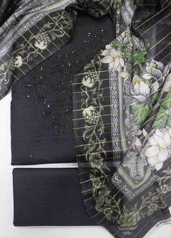 Bin Saeed Fabric - PDE-096- 3 Piece Lawn Embroidered UnStitched Suit