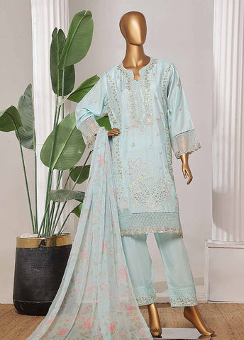 Bin Saeed Fabric - RTCS-001-CS R-65- 3 Piece Luxury Embroidered Stitched Suit