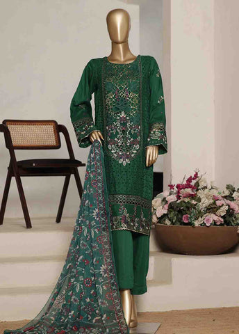 Bin Saeed Fabric - RTCS-0101 R-065- 3 Piece Luxury Embroidered Stitched Suit