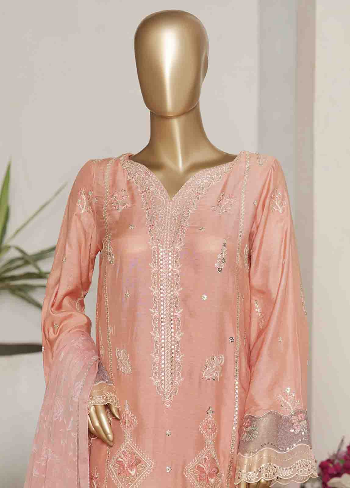 Bin Saeed Fabric - RTCS-0103 R-065- 3 Piece Luxury Embroidered Stitched Suit