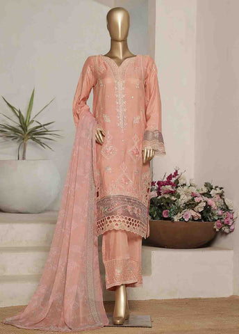 Bin Saeed Fabric - RTCS-0103 R-065- 3 Piece Luxury Embroidered Stitched Suit