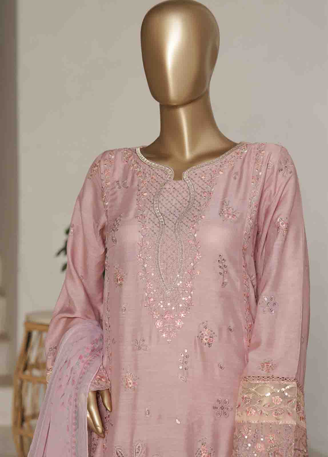 Bin Saeed Fabric - RTCS-0106 R-065- 3 Piece Luxury Embroidered Stitched Suit