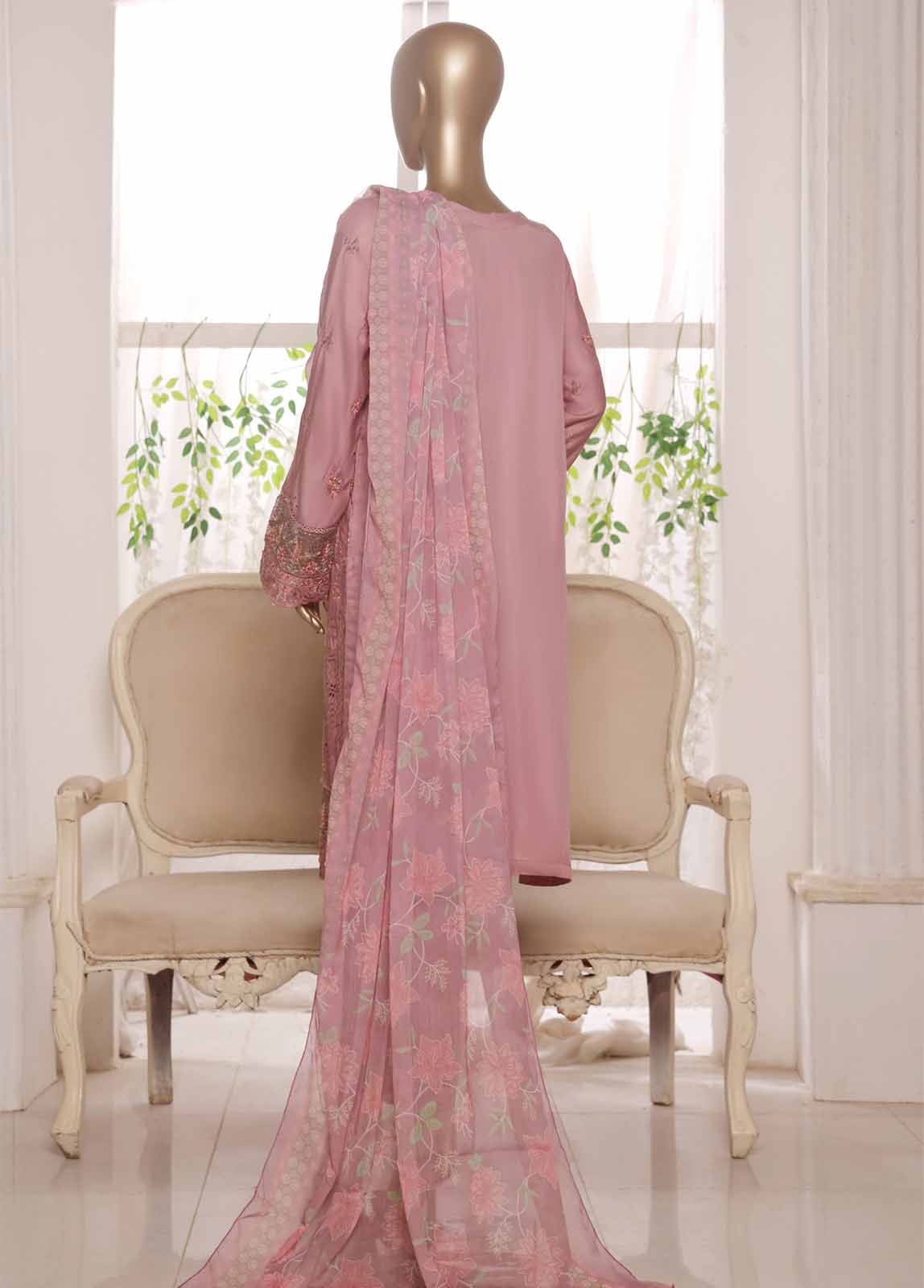 Bin Saeed Fabric - RTCS-0109 R64- 3 Piece Embroidered Stitched Suit