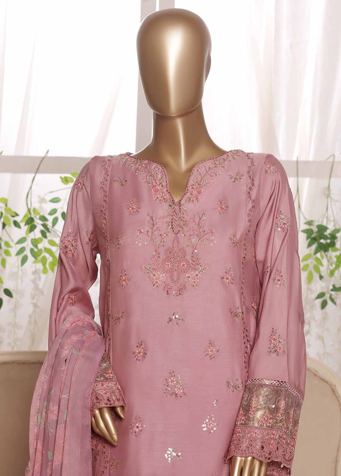 Bin Saeed Fabric - RTCS-0109 R64- 3 Piece Embroidered Stitched Suit