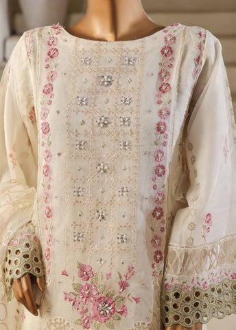 Bin Saeed Fabric - RTS-0017 M- 3 Piece Organza Stitched Suit