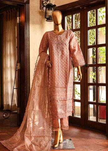 Bin Saeed Fabric - RTS-002 - 3 Piece Embroidered Organza