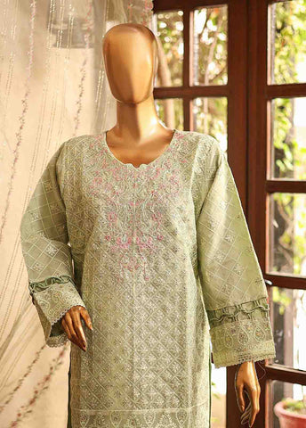 Bin Saeed Fabric - RTS-002 A- 3 Piece Embroidered Organza