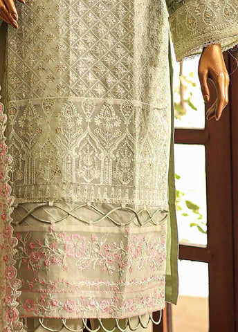 Bin Saeed Fabric - RTS-002 A- 3 Piece Embroidered Organza