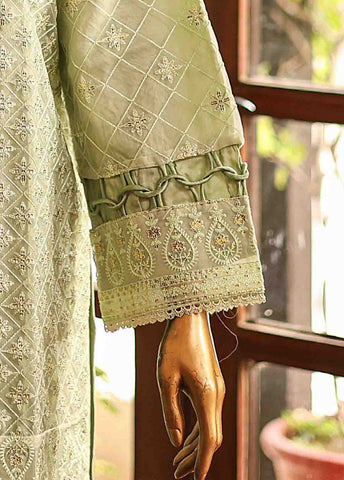 Bin Saeed Fabric - RTS-002 A- 3 Piece Embroidered Organza