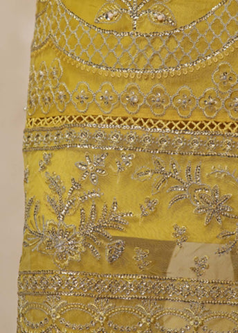 Bin Saeed Fabric - RTS-003 A- 3 Piece Embroidered Organza