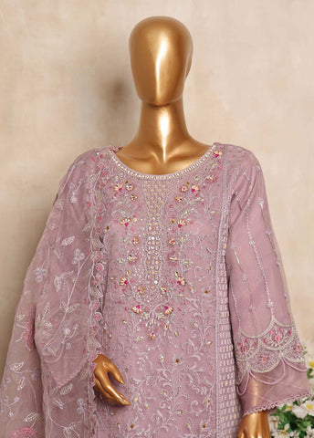 Bin Saeed Fabric - RTS-003 B- 3 Piece Embroidered Organza