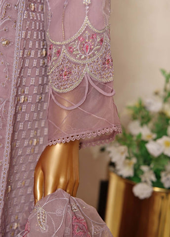 Bin Saeed Fabric - RTS-003 B- 3 Piece Embroidered Organza