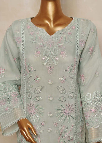 Bin Saeed Fabric - RTS-005- 3 Piece Embroidered Organza