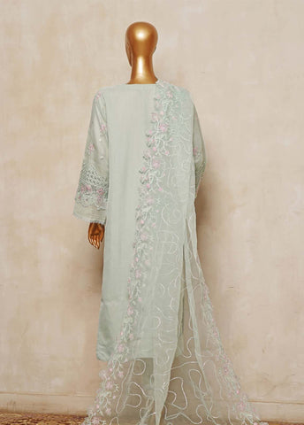 Bin Saeed Fabric - RTS-005- 3 Piece Embroidered Organza