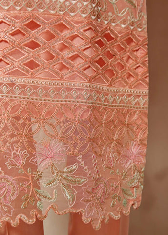 Bin Saeed Fabric - RTS-005 B- 3 Piece Embroidered Organza