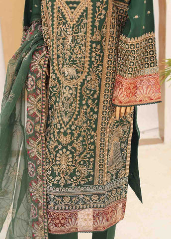 Bin Saeed Fabric - RTS-006- 3 Piece Embroidered Organza