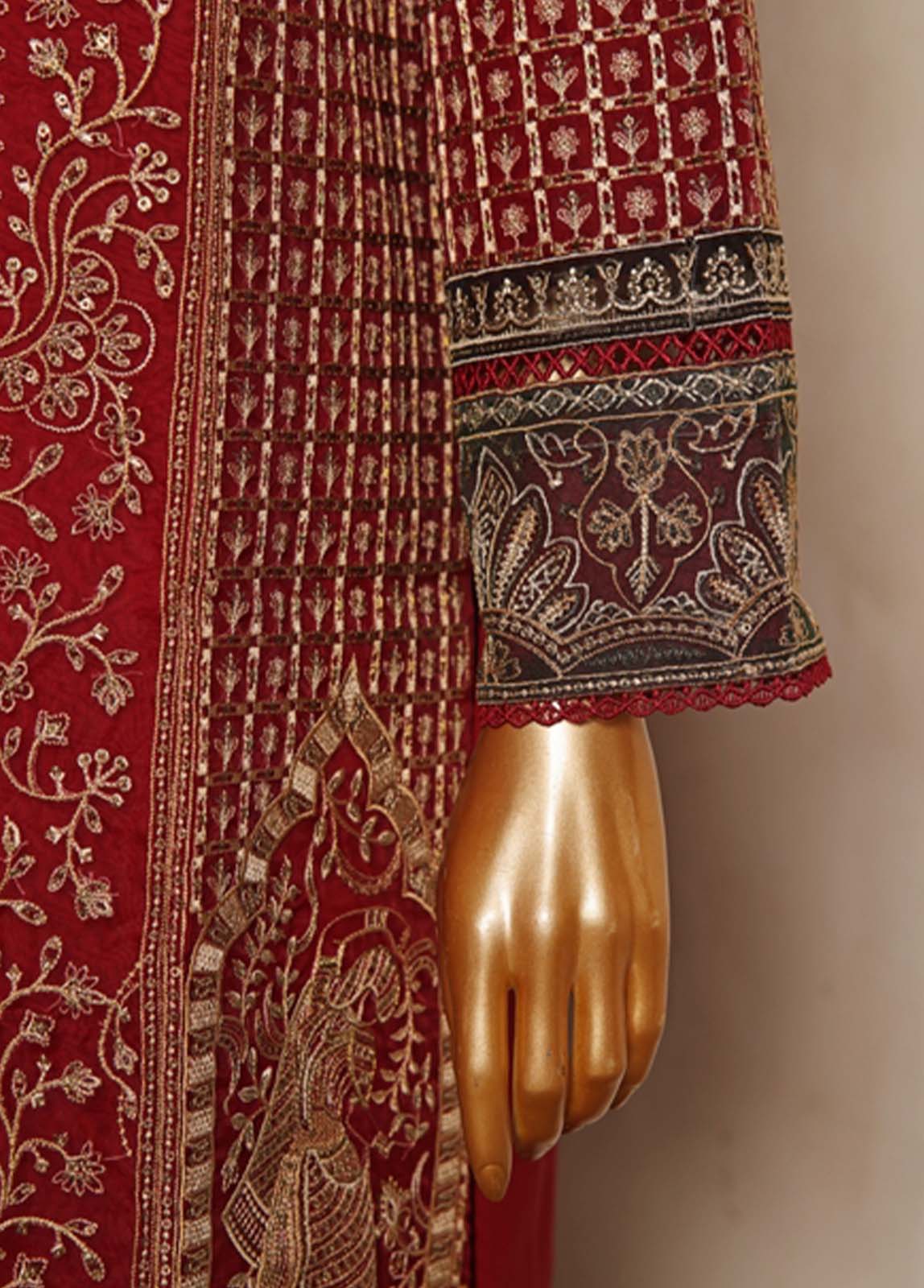 Bin Saeed Fabric - RTS-006- 3 Piece Embroidered Organza