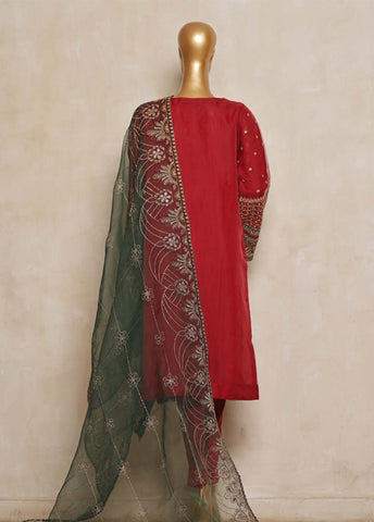 Bin Saeed Fabric - RTS-006- 3 Piece Embroidered Organza