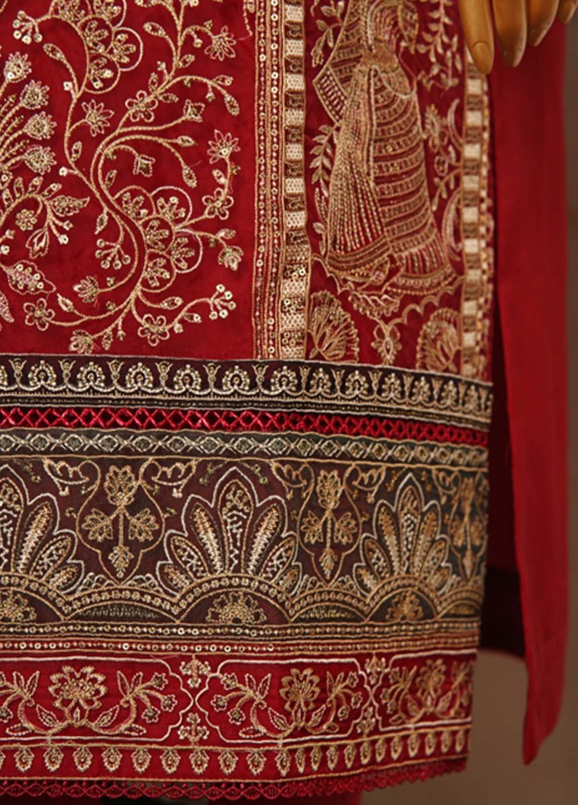 Bin Saeed Fabric - RTS-006- 3 Piece Embroidered Organza