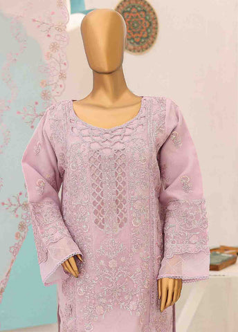 Bin Saeed Fabric - RTS-009 J- 3 Piece Embroidered Organza