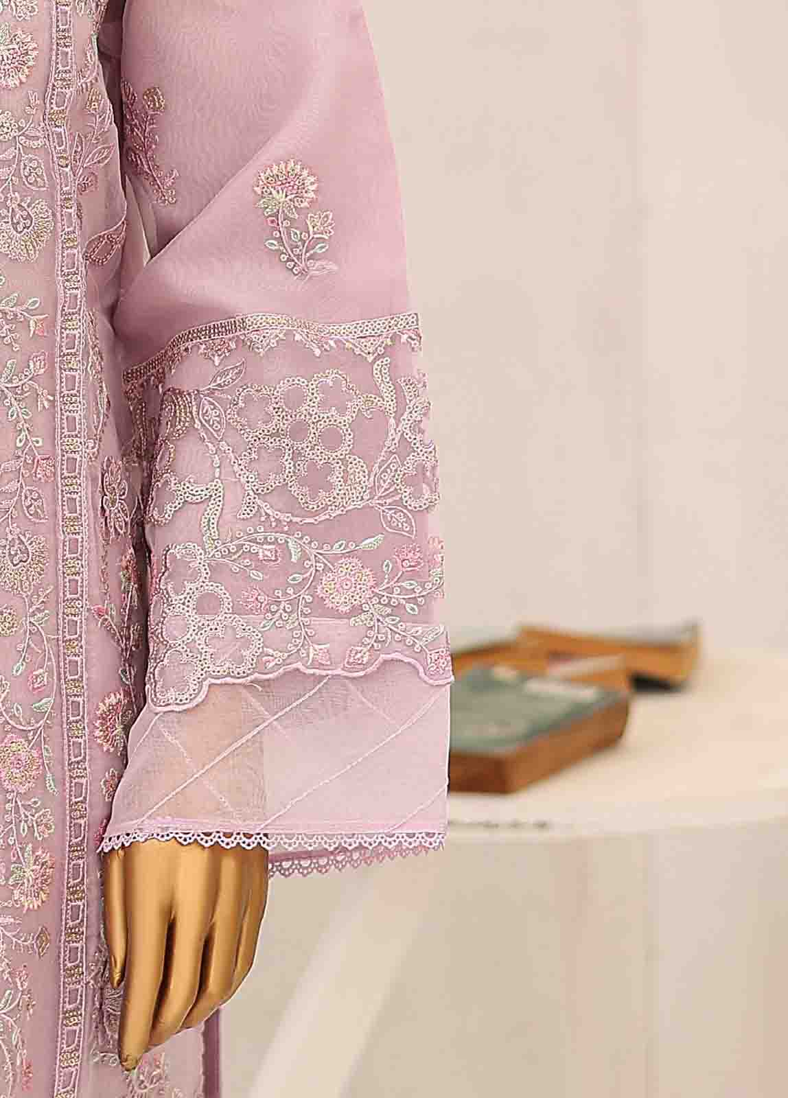 Bin Saeed Fabric - RTS-009 J- 3 Piece Embroidered Organza