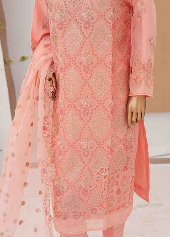 Bin Saeed Fabric - RTS-011- 3 Piece Embroidered Organza