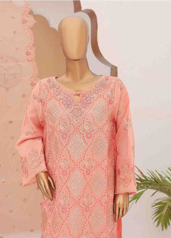 Bin Saeed Fabric - RTS-011- 3 Piece Embroidered Organza