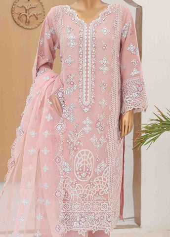 Bin Saeed Fabric - RTS-012- 3 Piece Embroidered Organza