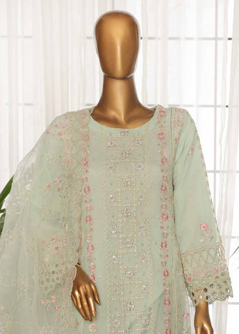 RTS-0152 F- 3 Piece Organza Stitched Suit