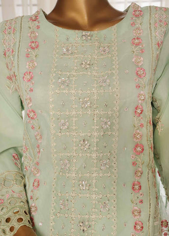 RTS-0152 F- 3 Piece Organza Stitched Suit