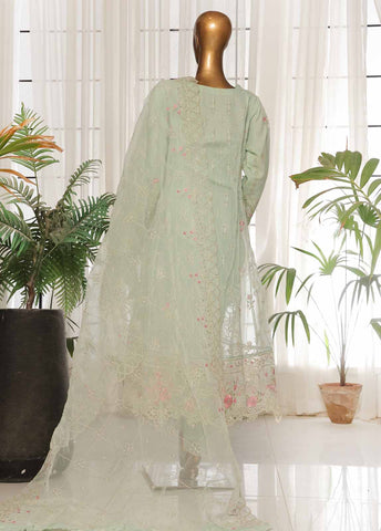 RTS-0152 F- 3 Piece Organza Stitched Suit