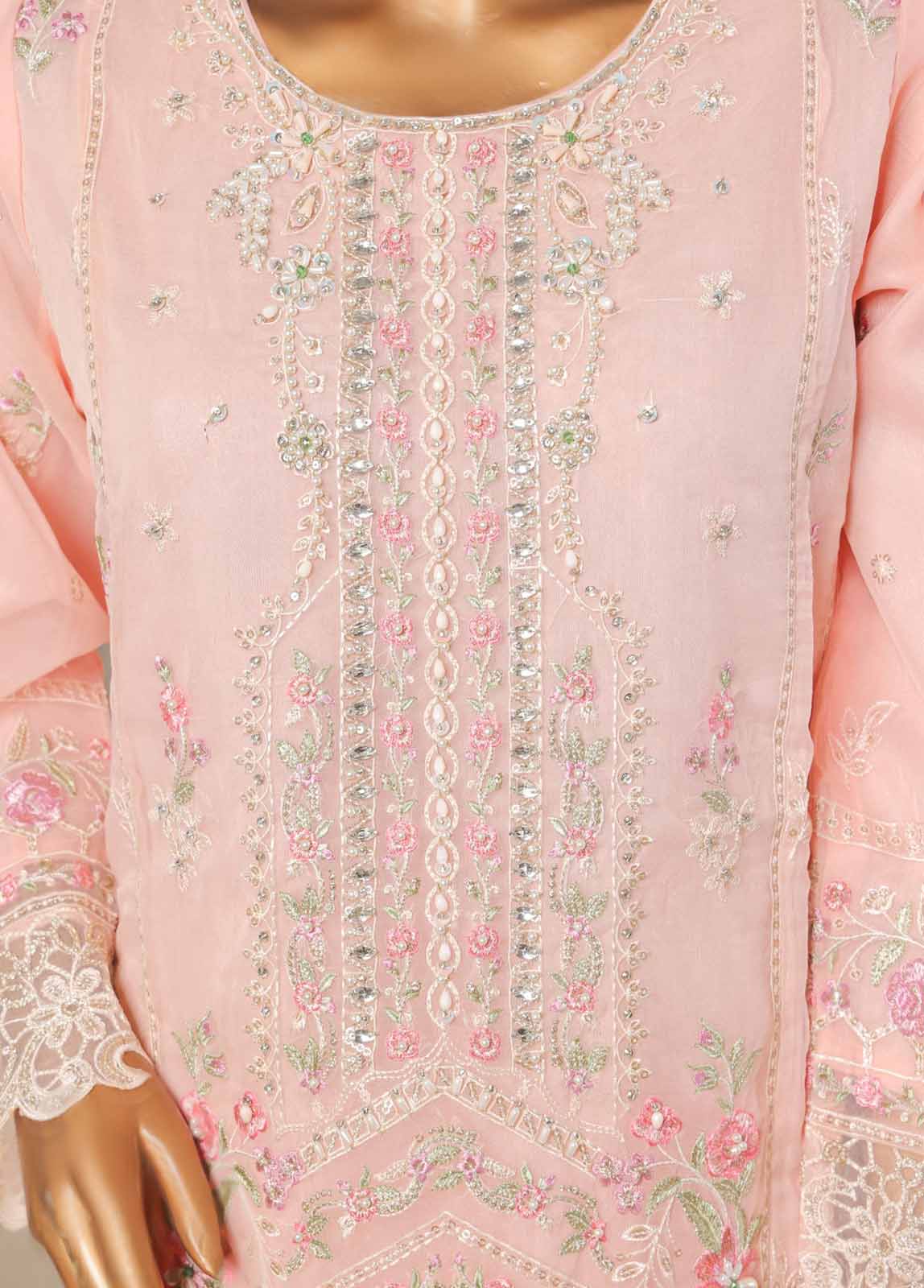 RTS-013 M- 3 Piece Organza Stitched Suit