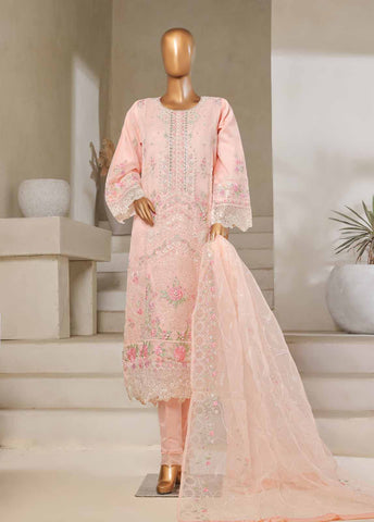 Bin Saeed Fabric - RTS-013 M- 3 Piece Organza Stitched Suit