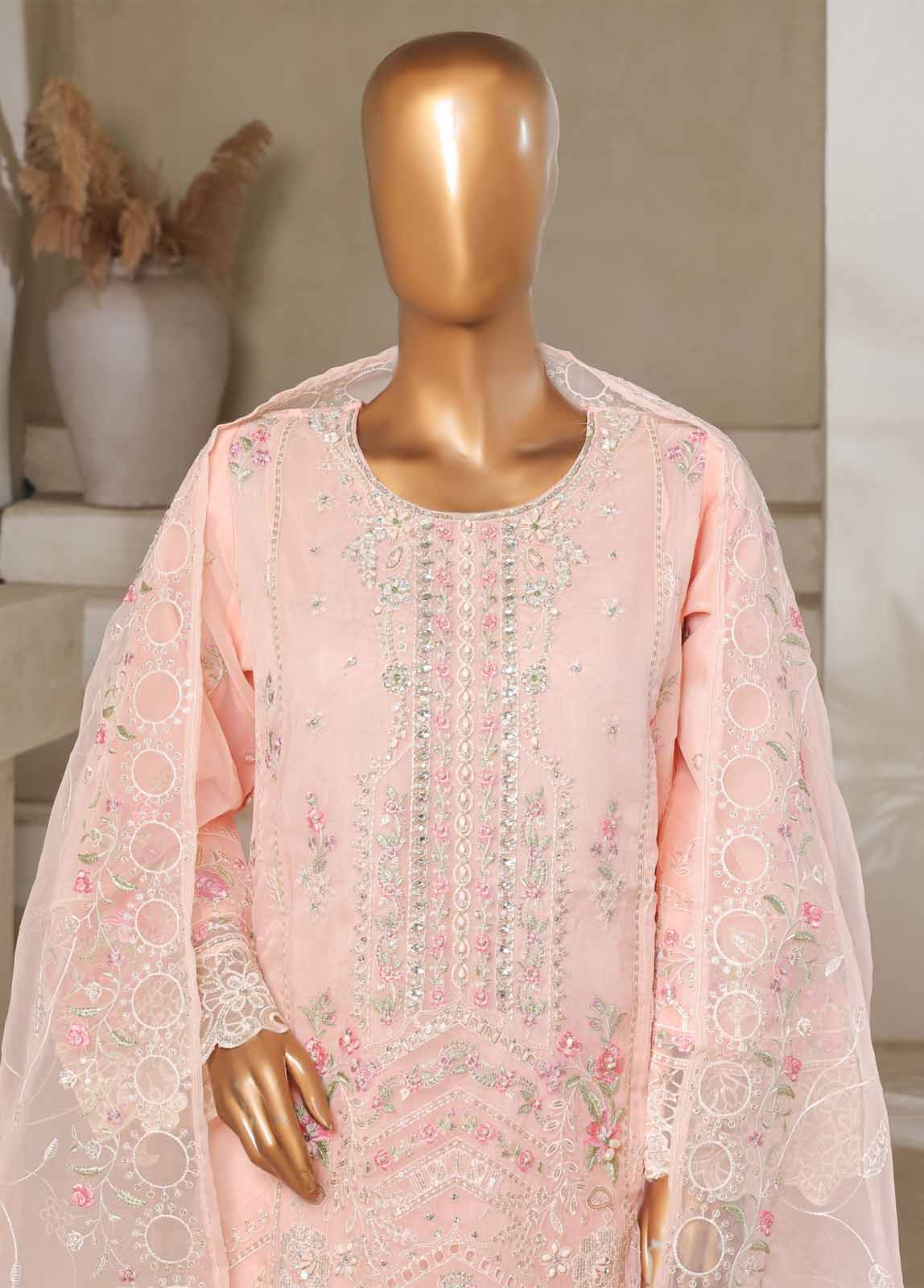Bin Saeed Fabric - RTS-013 M- 3 Piece Organza Stitched Suit