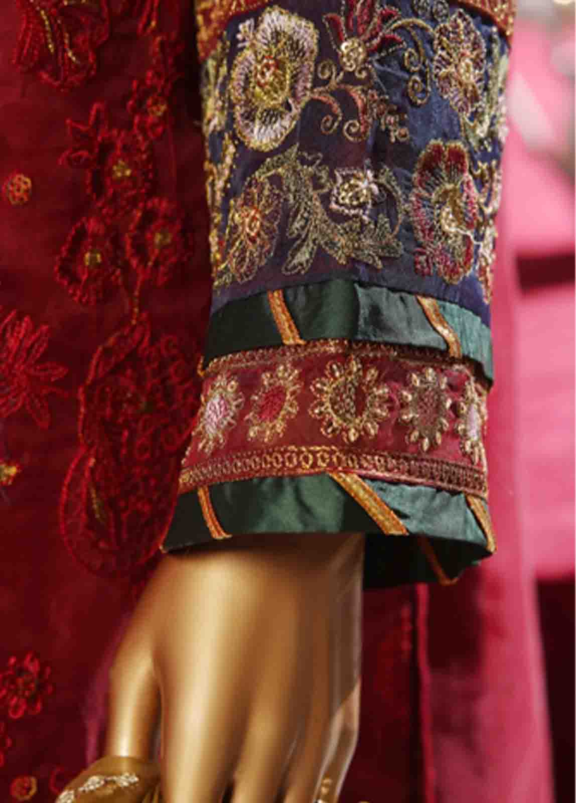 Bin Saeed Fabric - RTS-014 A- 3 Piece Embroidered Organza