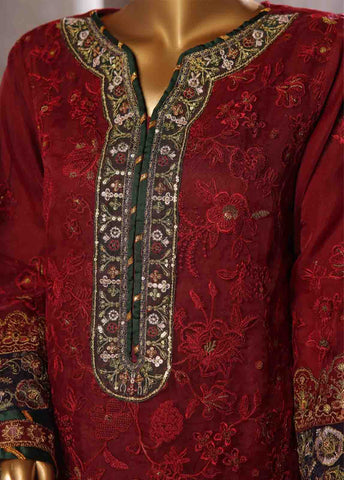 Bin Saeed Fabric - RTS-014 A- 3 Piece Embroidered Organza