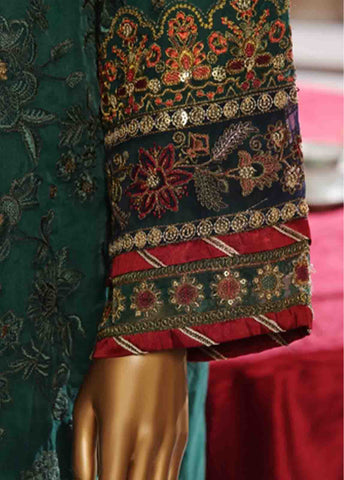 Bin Saeed Fabric - RTS-014 B- 3 Piece Embroidered Organza