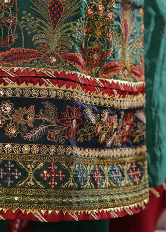 Bin Saeed Fabric - RTS-014 B- 3 Piece Embroidered Organza