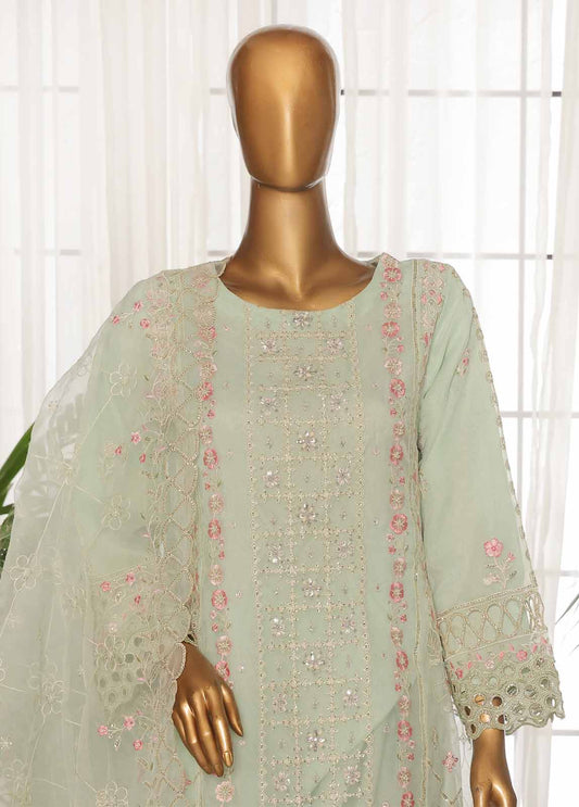 Bin Saeed Fabric - RTS-0152 F- 3 Piece Organza Stitched Suit