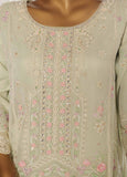 RTS-015 F- 3 Piece Organza Stitched Suit