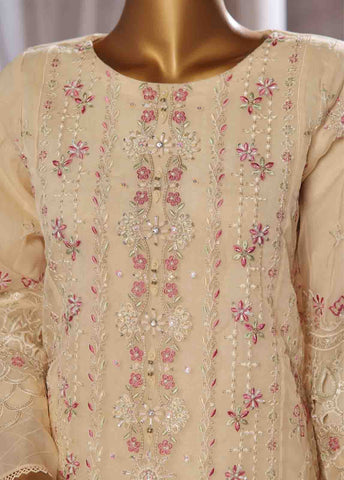 Bin Saeed Fabric - RTS-015 A- 3 Piece Embroidered Organza